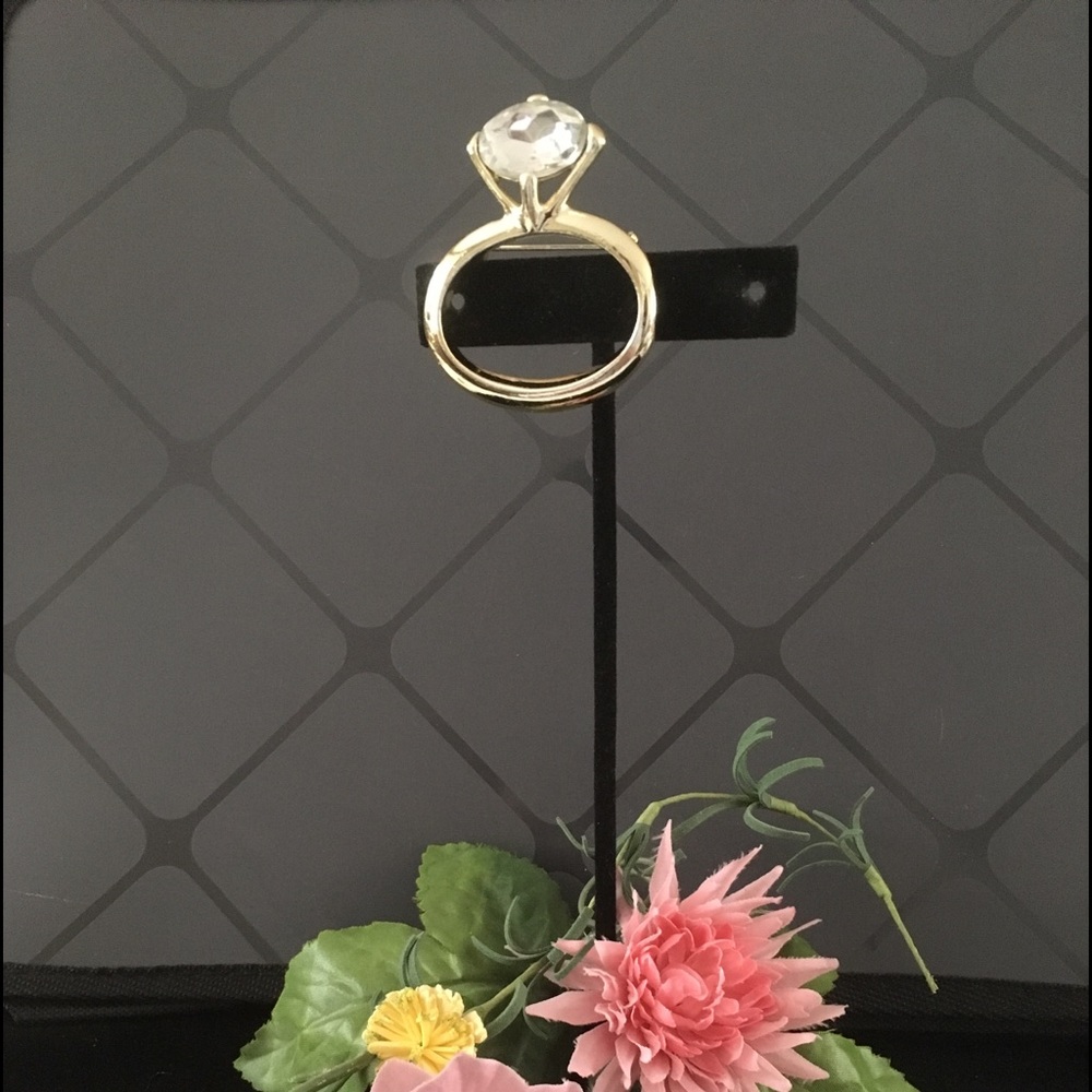 Playful Large Diamond Ring Broach